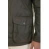 Giubbino Barbour Ogston in Cotone Cerato Oliva