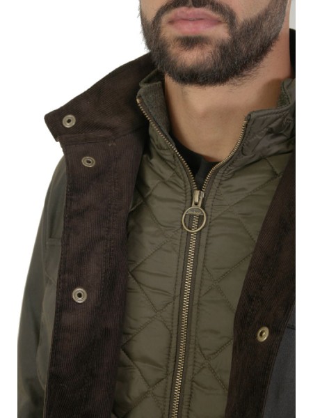 Ogston BARBOUR jacket in olive waxed cotton