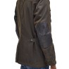 Giubbino Barbour Ogston in Cotone Cerato Oliva