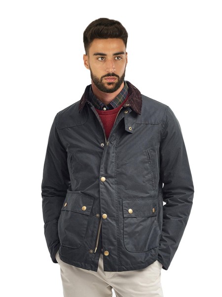 Reelin BARBOUR jacket in waxed cotton Sage