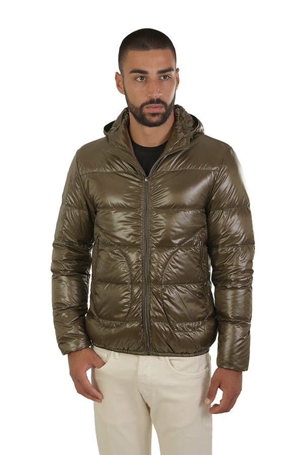 Military green ultralight nylon HERNO bomber jacket