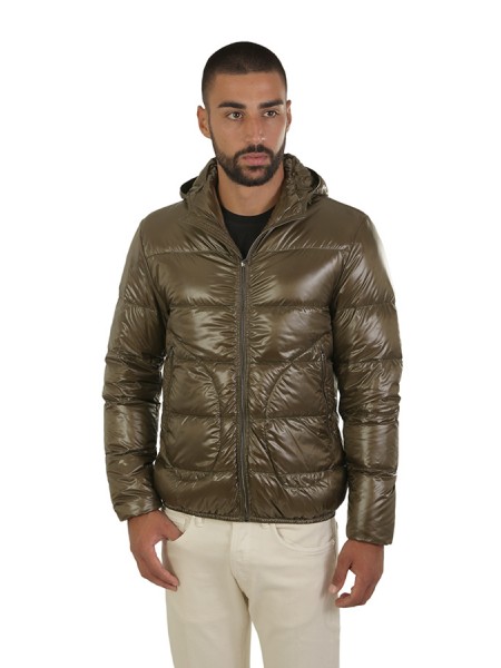 Military green ultralight nylon HERNO bomber jacket