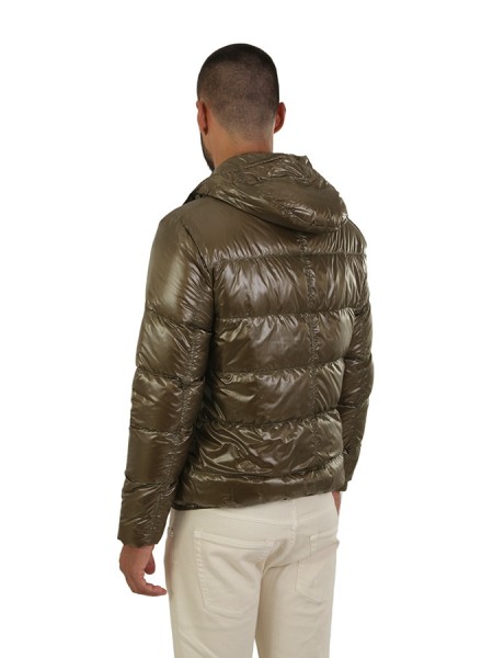 Military green ultralight nylon HERNO bomber jacket