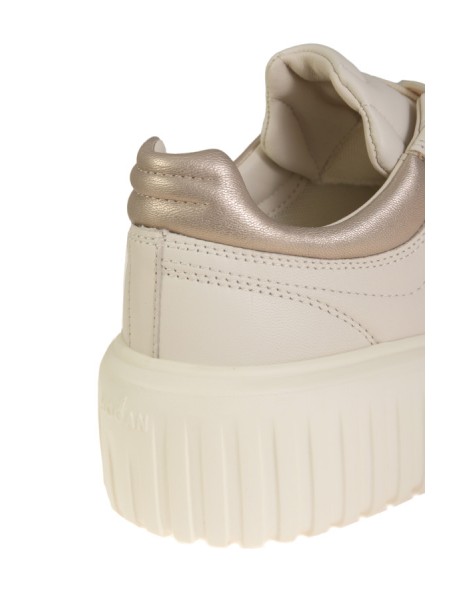 Hogan H-Stripes Sneakers Ivory/Gold