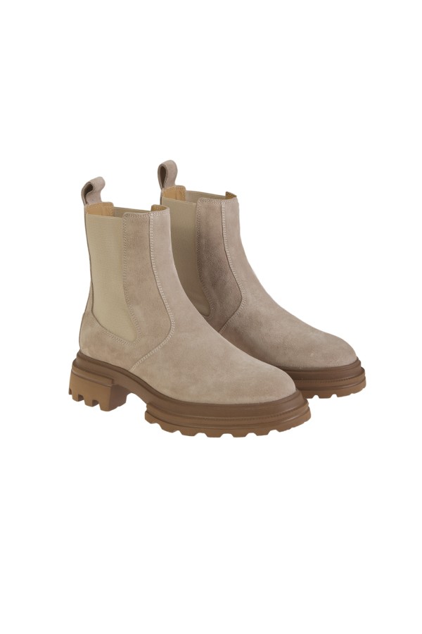 Hogan Chelsea Ankle Boots 10 Storey Beige Shoe