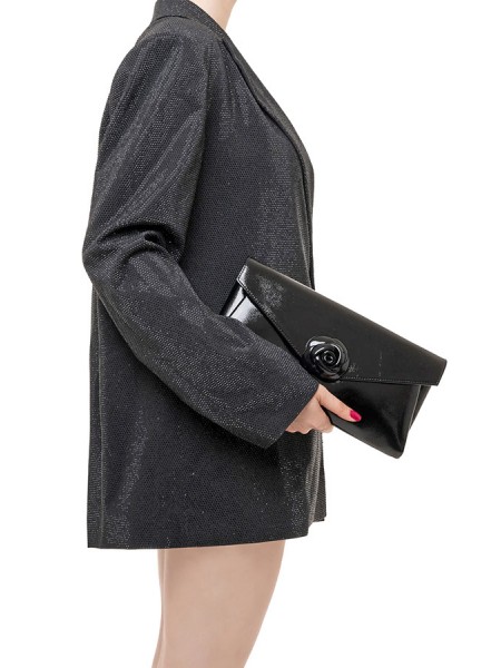 Pochette Twenty Fourhaitch Austen in Vernice Nero