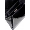 Twenty Fourhaitch Austen clutch bag in black patent leather