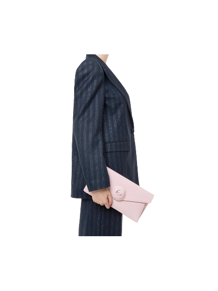 Twenty Fourhaitch Austen clutch bag in pink patent leather