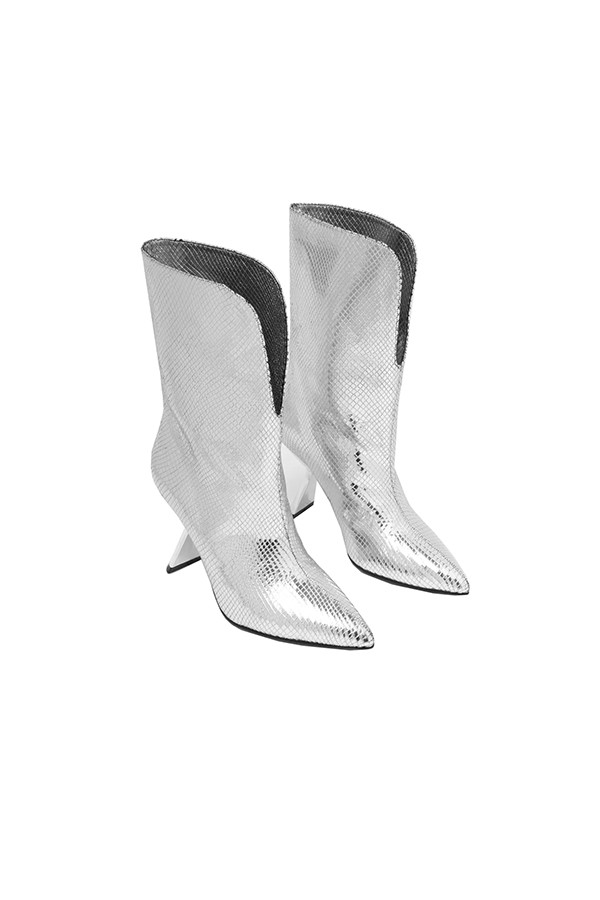 Twenty Fourhaitch Woolf Silver Ankle Boot