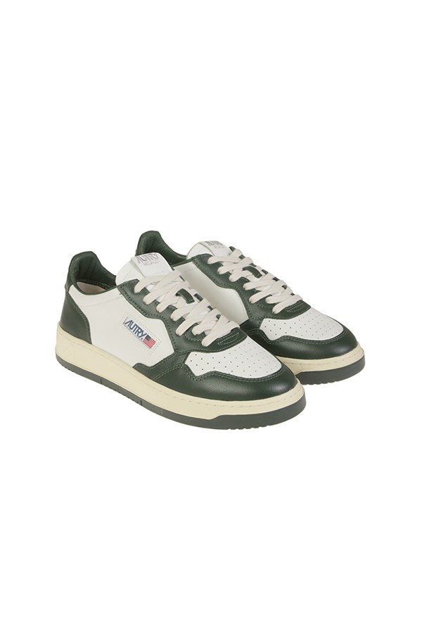 Autry Medalist Low Leather Sneakers White/Green