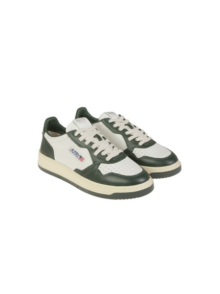 Autry Medalist Low Leather Sneakers White/Green