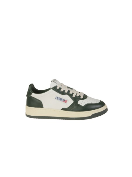 Autry Medalist Low Leather Sneakers White/Green