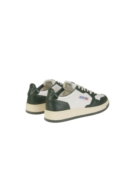 Autry Medalist Low Leather Sneakers White/Green