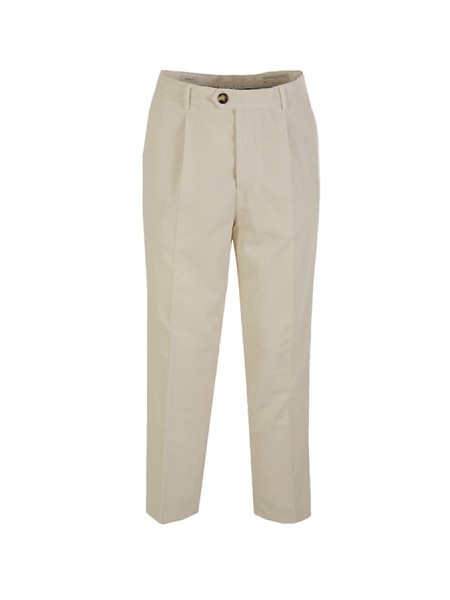 Brunello Cucinelli Leisure Fit Trousers in Cotton Corduroy...