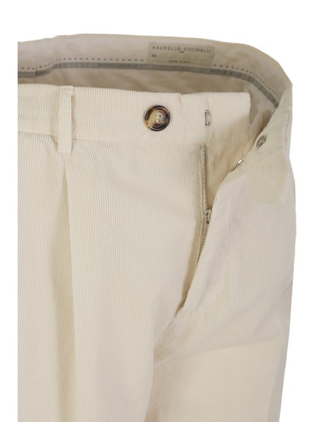 Brunello Cucinelli Leisure Fit Trousers in Cotton Corduroy...