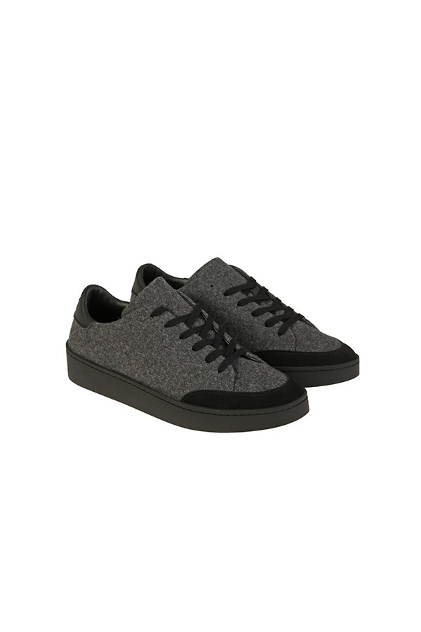 Canali Sneakers in Wool and Grey Suede