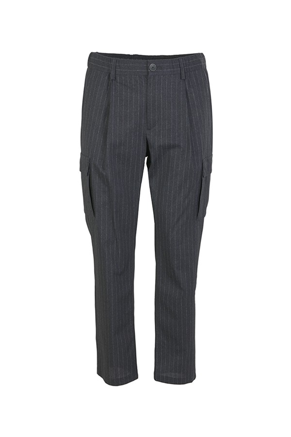 Herno trousers in Light Pinstripe Blue Pinstripe