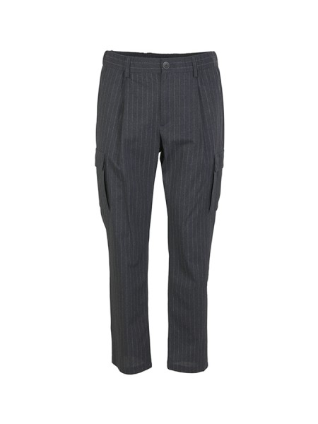 Herno trousers in Light Pinstripe Blue Pinstripe