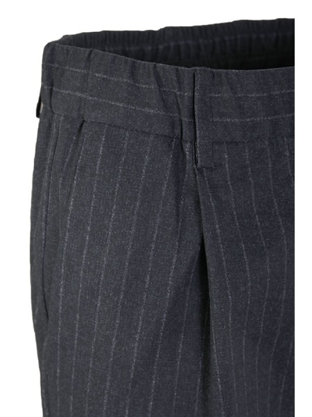 Herno trousers in Light Pinstripe Blue Pinstripe