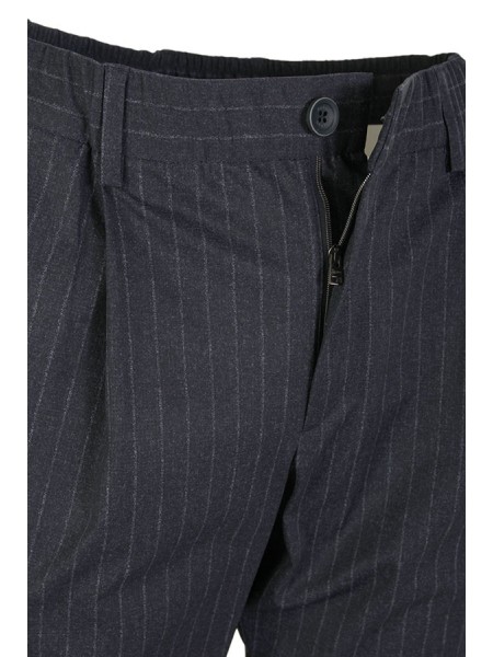 Herno trousers in Light Pinstripe Blue Pinstripe