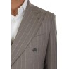 Double-breasted suit TAGLIATORE pinstripe taupe