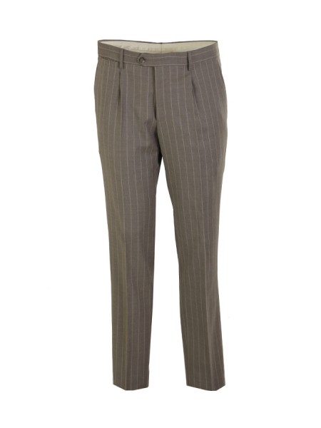 Double-breasted suit TAGLIATORE pinstripe taupe