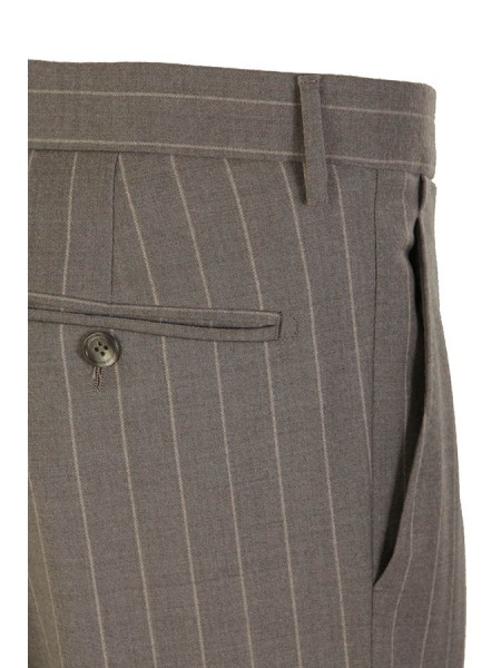 Double-breasted suit TAGLIATORE pinstripe taupe