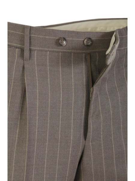 Double-breasted suit TAGLIATORE pinstripe taupe