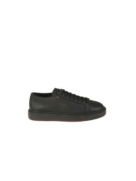 Santoni sneakers in tumbled leather black