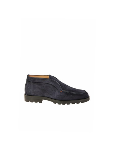 Santoni Desert ankle boot in blue suede