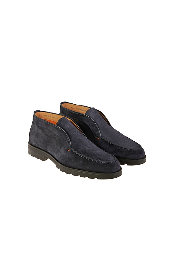 Stivaletto Santoni Desert in Suede Blu