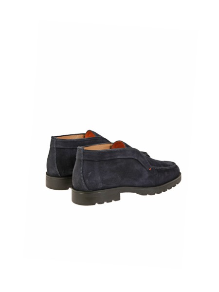 Santoni Desert ankle boot in blue suede