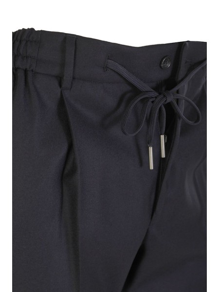 Blue TAGLIATORE Drawstring Trousers