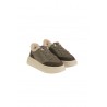 Sneakers con Montone Verde/Beige