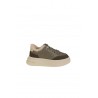 Sneakers con Montone Verde/Beige