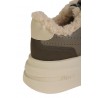 Sneakers con Montone Verde/Beige