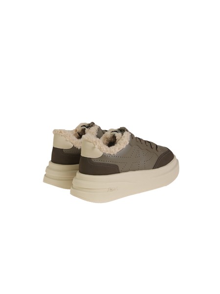 Sneakers with Sheepskin Green/Beige