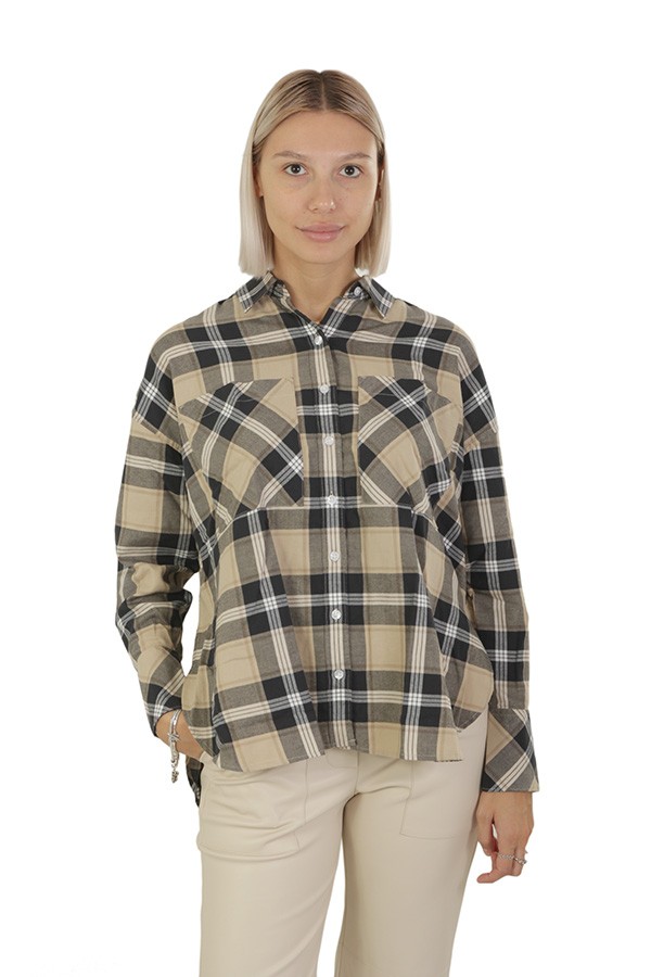 Larisa Check BARBOUR Shirt Beige/Blue