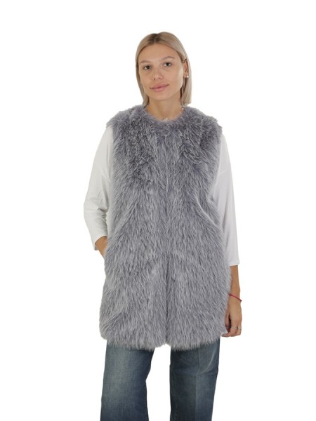 Faux Fur Denim HERNO Vest