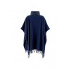 Herno Resort Poncho In Warmy and Ultralight Nylon Blue