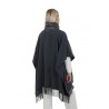 Herno Resort Poncho In Warmy and Ultralight Nylon Blue