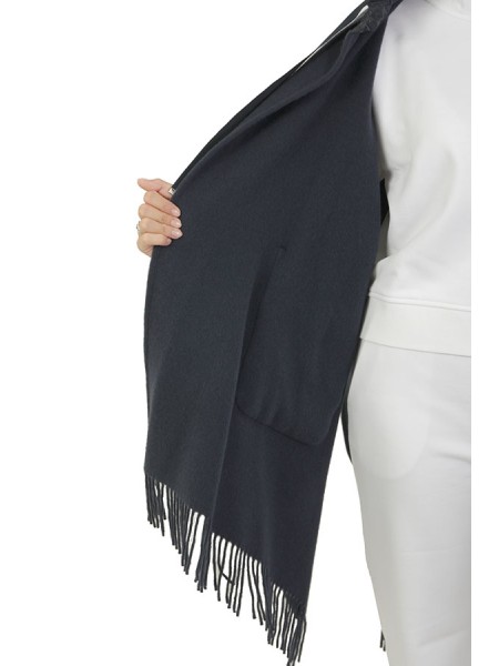 Herno Resort Poncho In Warmy and Ultralight Nylon Blue