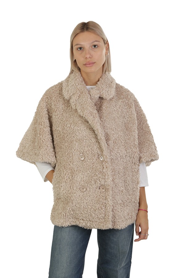 Caban Herno In Curly Faux Fur Chantilly