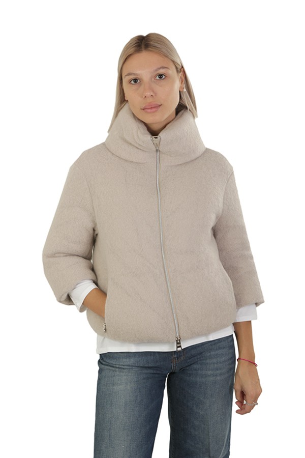 Herno down jacket in Chantilly Mohair