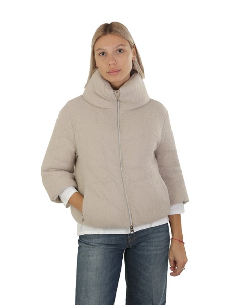 Herno down jacket in Chantilly Mohair