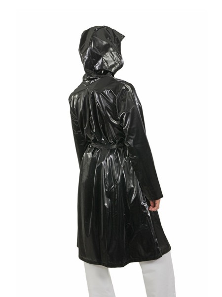 Reins A-Line Longer Raincoat Black