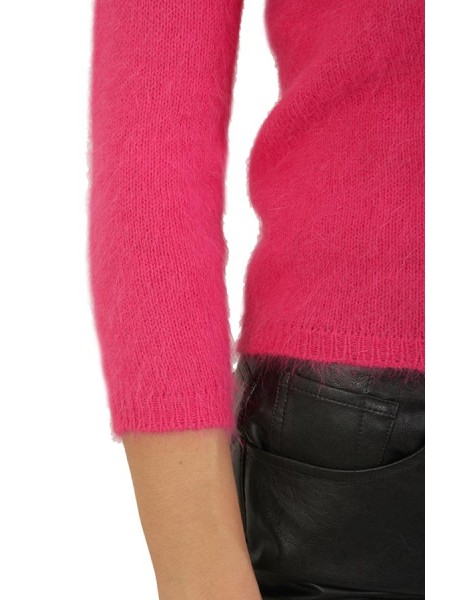 Roberto Collina sweater in Fuchsia Angora