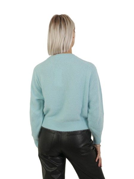 Roberto Collina Comfy Sweater in Aqua Angora