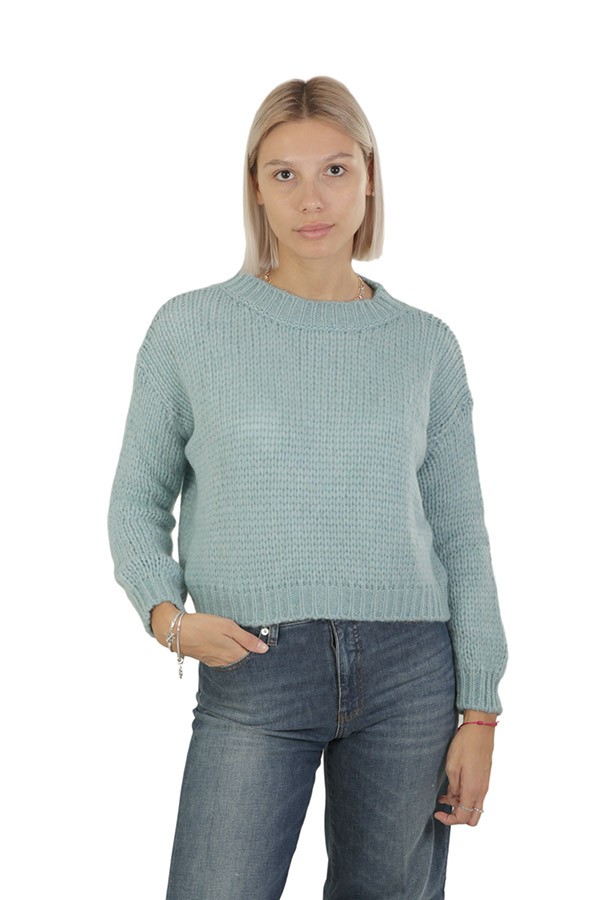 Maglia Roberto Collina in Alpaca Acqua