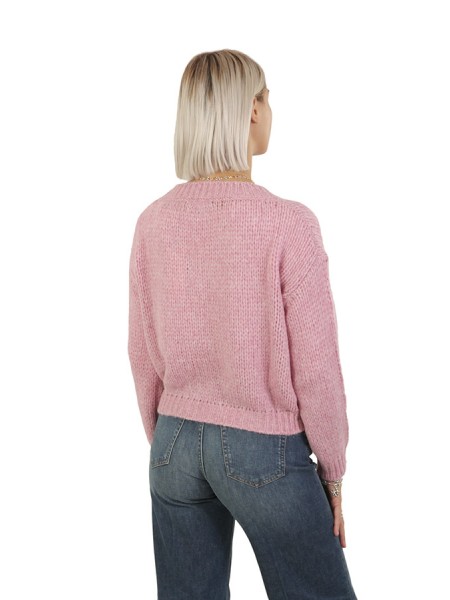 Maglia Roberto Collina in Alpaca Rosa